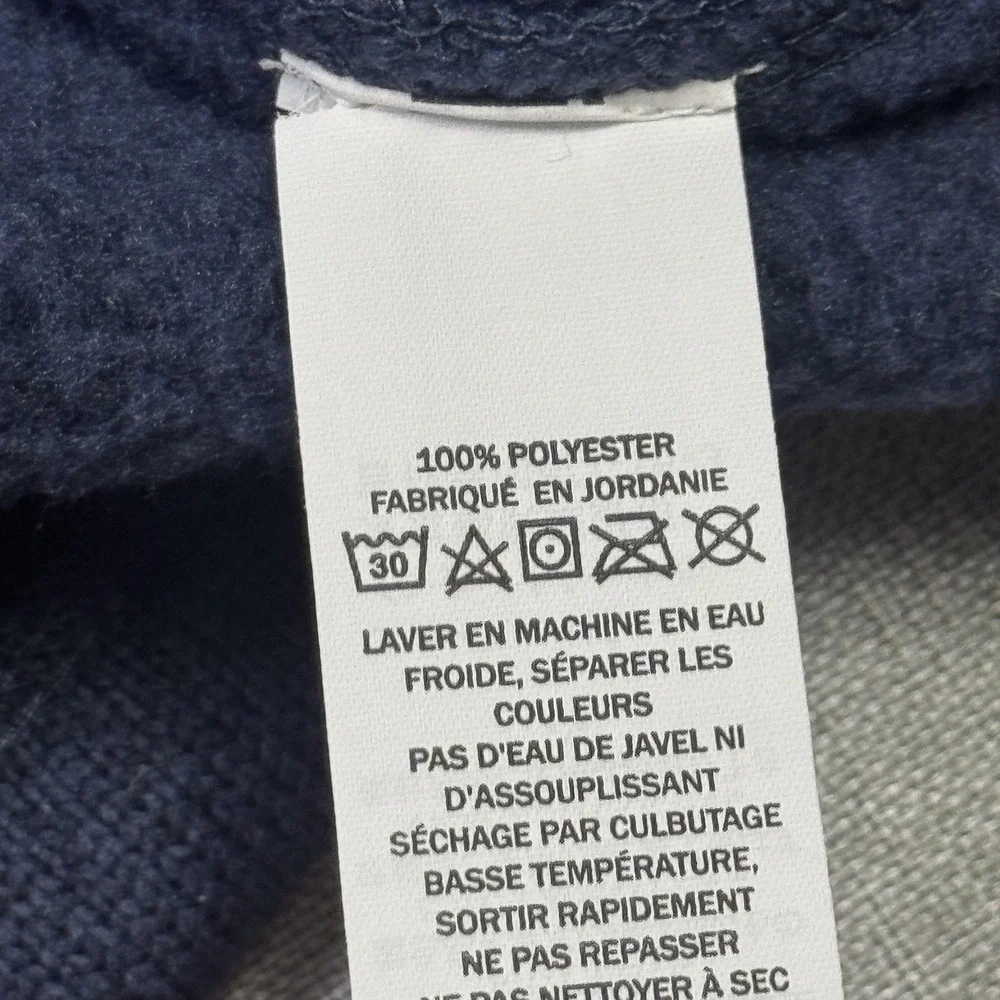 L.L. Bean Sweater Fleece Vest Jacket Mens XL Blue Mock Neck Full Zip